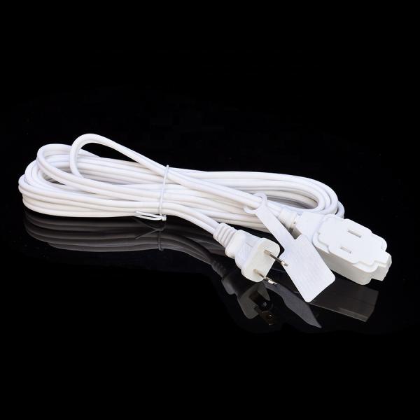 125V Copper Conductor Power Cord Nema 1-15p to Nema 5-15r Extension for Home Appliance and Computer Needs