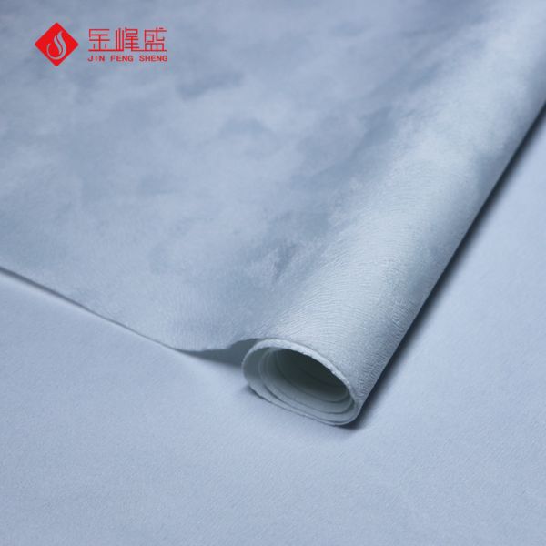 White Color Flock Paper Fabric  Material for Luxury Jewelry Box