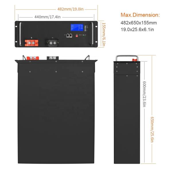 Lithium 48v 100ah Lifepo4 Home Battery Prismatic RS485