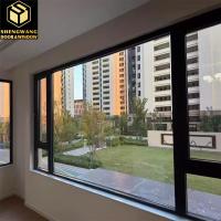 Ventana giratoria de aluminio recubierta en polvo Negro Ventana giratoria de aluminio