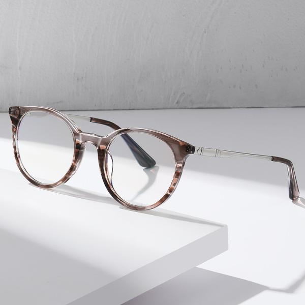 Retro Round Acetate Metal Glasses Blue Light Blocking Gaming Computer Anti UV Glare