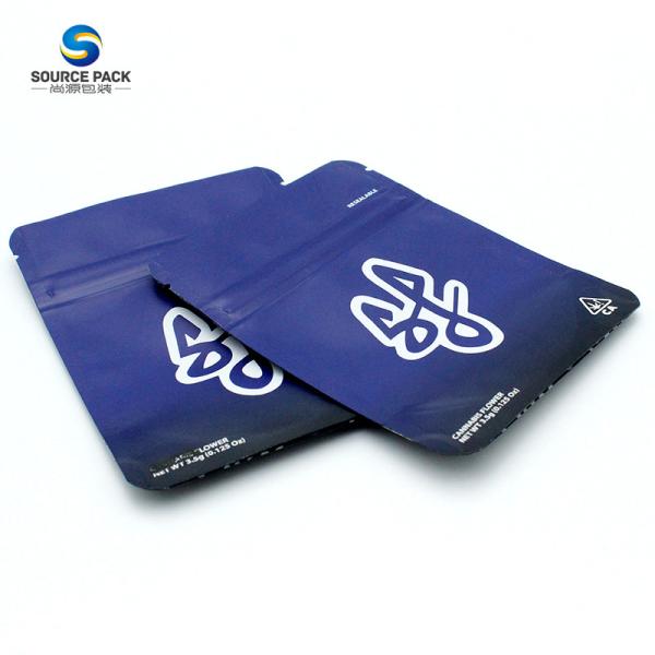 Zipper Moisture Proof Weed Packaging Bags Custom Logo Gravure Printing Smell Proof Mylar