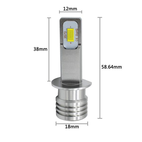 White Brightest H1 Led Headlight Bulb High Beam , 12V 12W H1 Cree Led Headlight
