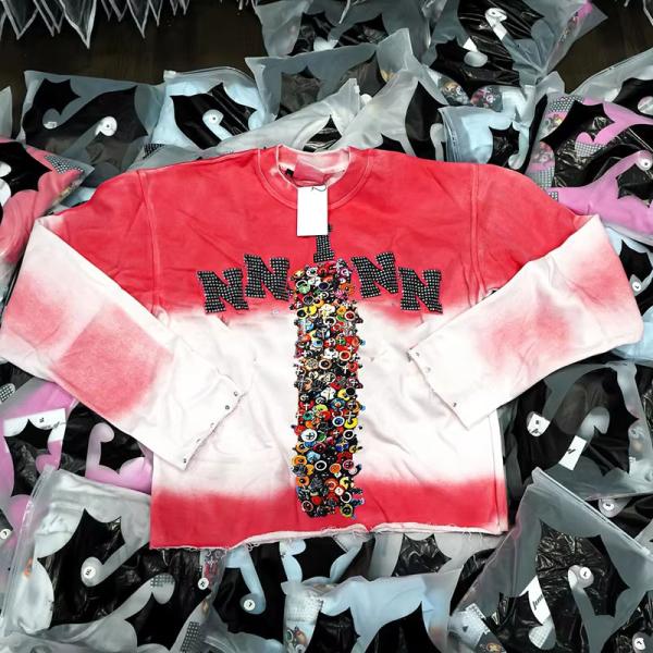 Custom Embroidered Patch Mens Long Sleeve Summer Shirts Cropped Long Sleeve Tee