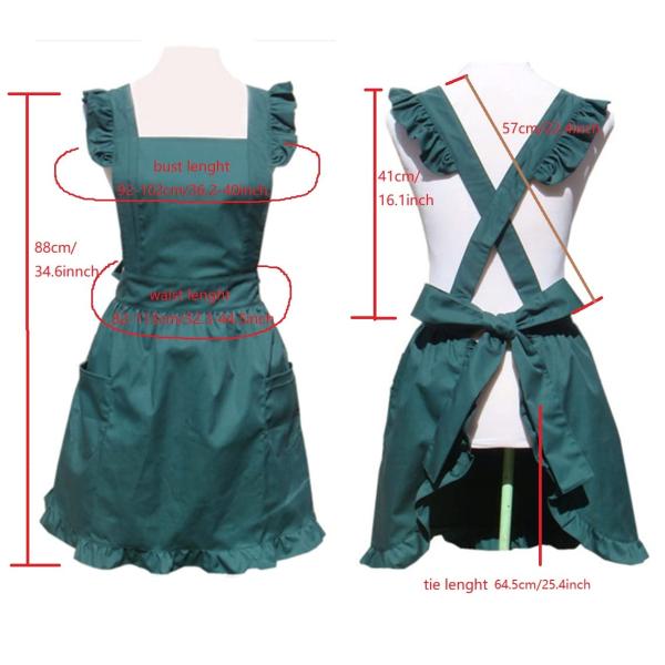 Cute Lovely Retro Kitchen Cooking Ruffles Apron for Women Girls Customized Color