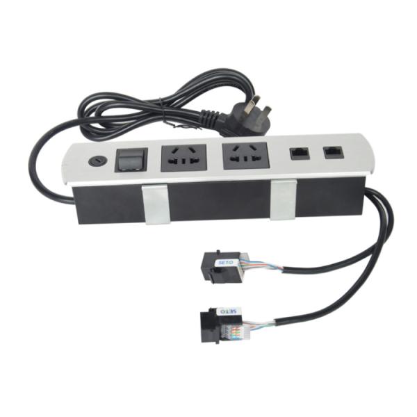 Multimedia Desk Power Outlet 1.5m Cable Long Two USB Charger Durable