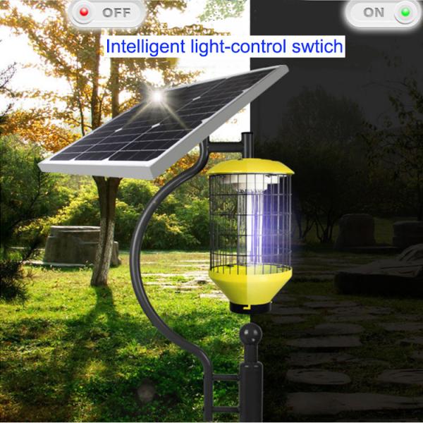 Solar Cylinder Mosquito Killer Lamp Outdoor Courtyard Waterproof Orchard Insect Killer Farm Fly Killer With Pole