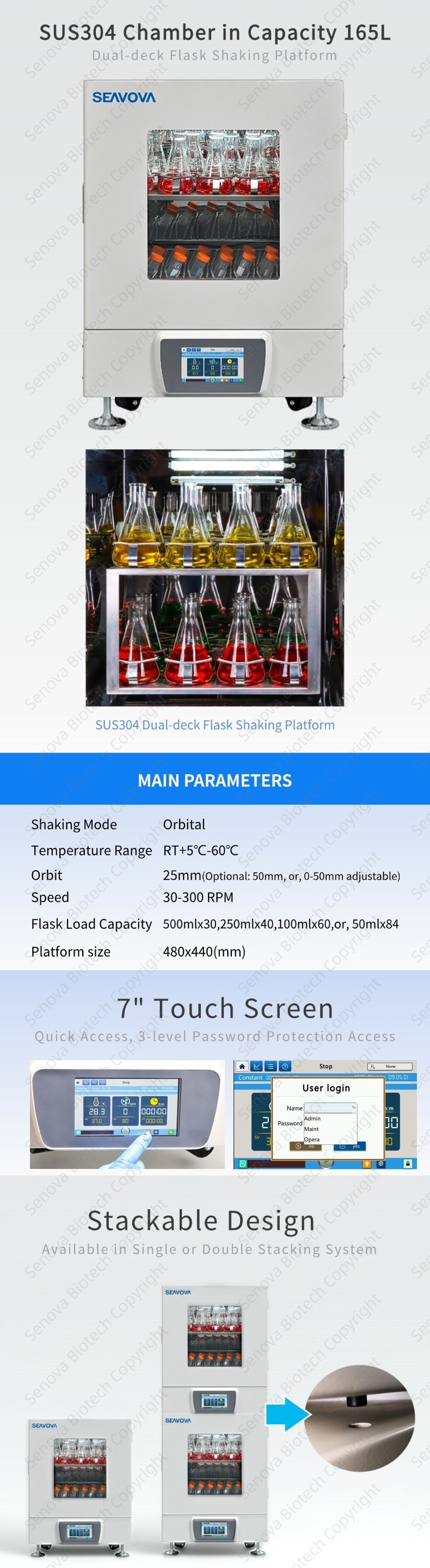 Non-refrigerated Orbital Linear Laboratory Incubator Shaker ST-203X2