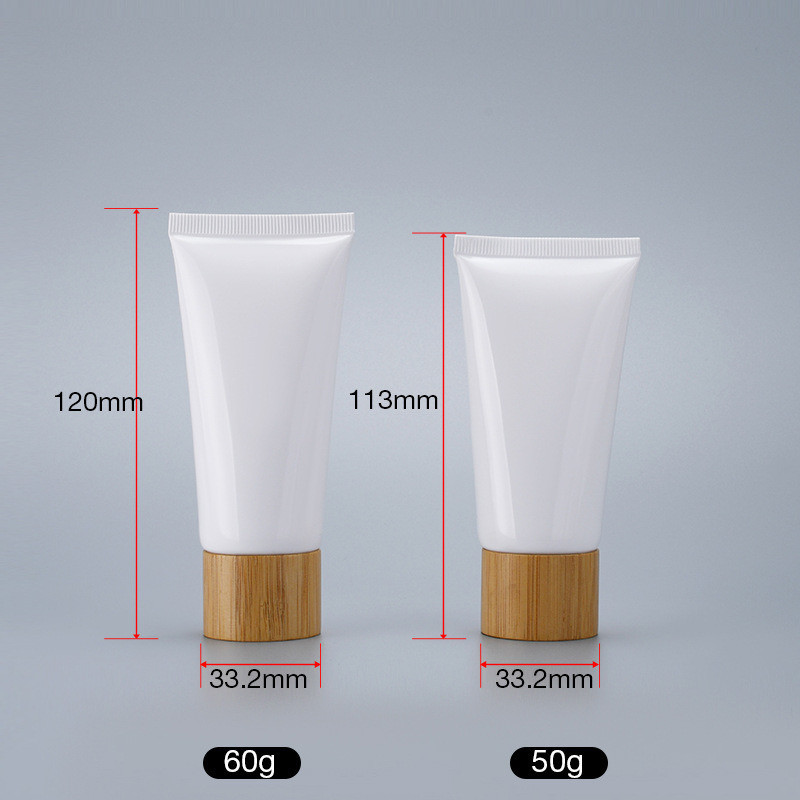 50g60g80g100g120g150g Cosmetic Hose with Bamboo Cover Disposable and Screen Printing