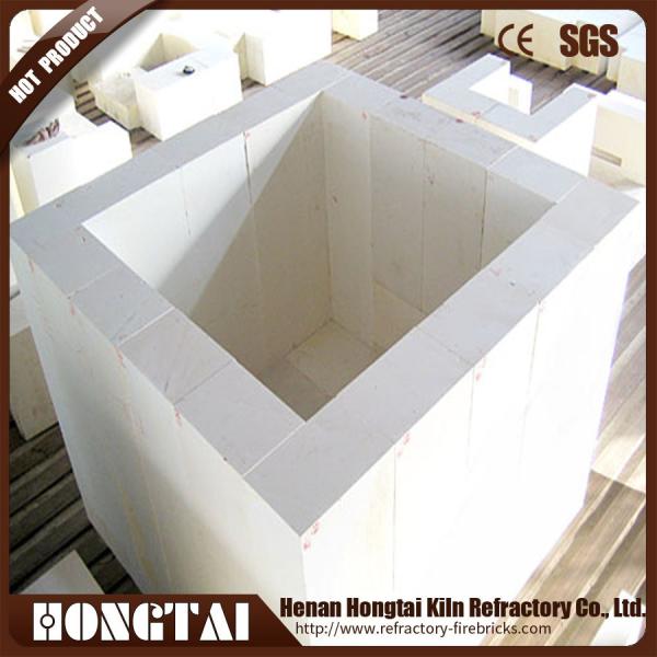 Customized Size Fused Cast AZS For 10M2 Glass Kiln Melting Tank In White High Alumina Refractory Brick