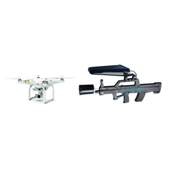 Portable Gun Design UAV Drone Signal Jammer with 15W Power and 2000m Jamming Range