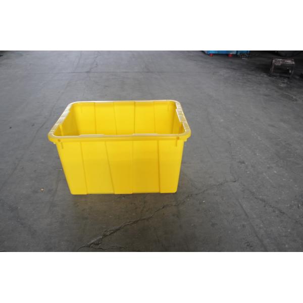Commercial Colored Plastic Storage Totes With Lids / Cover Stacking And Nesting