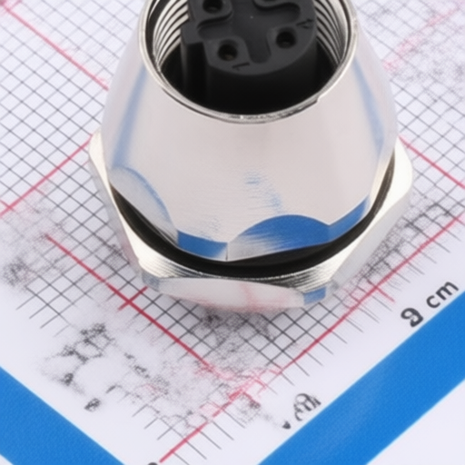 M12 panel mount connector CAZN M12-S4D-GWBP9-ZD with nitrile rubber black housing and PG9 lock plate
