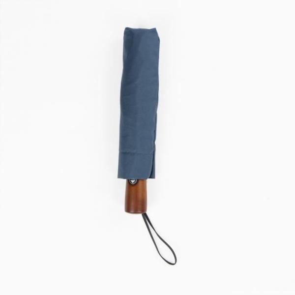 High End Auto Open Close Umbrella With Straight Wooden Handle 94cm Open Diameter