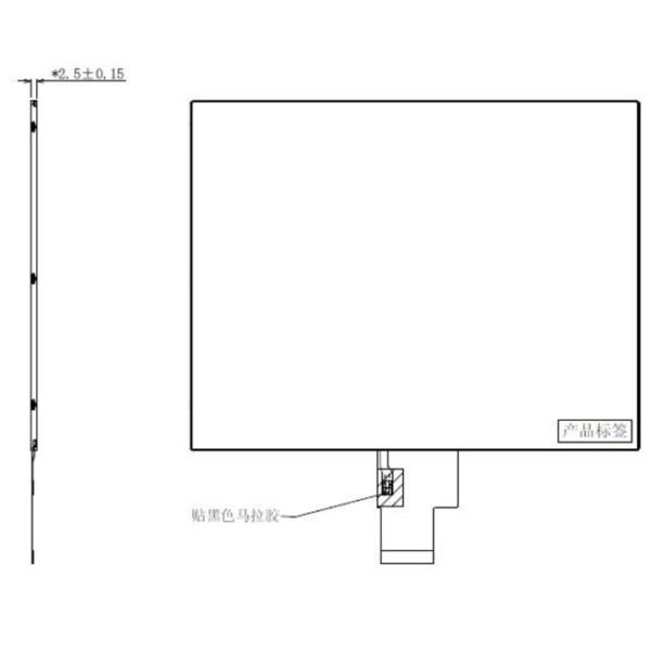 8 дюймовый TFT LCD дисплейный модуль IPS полный угол просмотра 1024x768 с интерфейсом LVDS