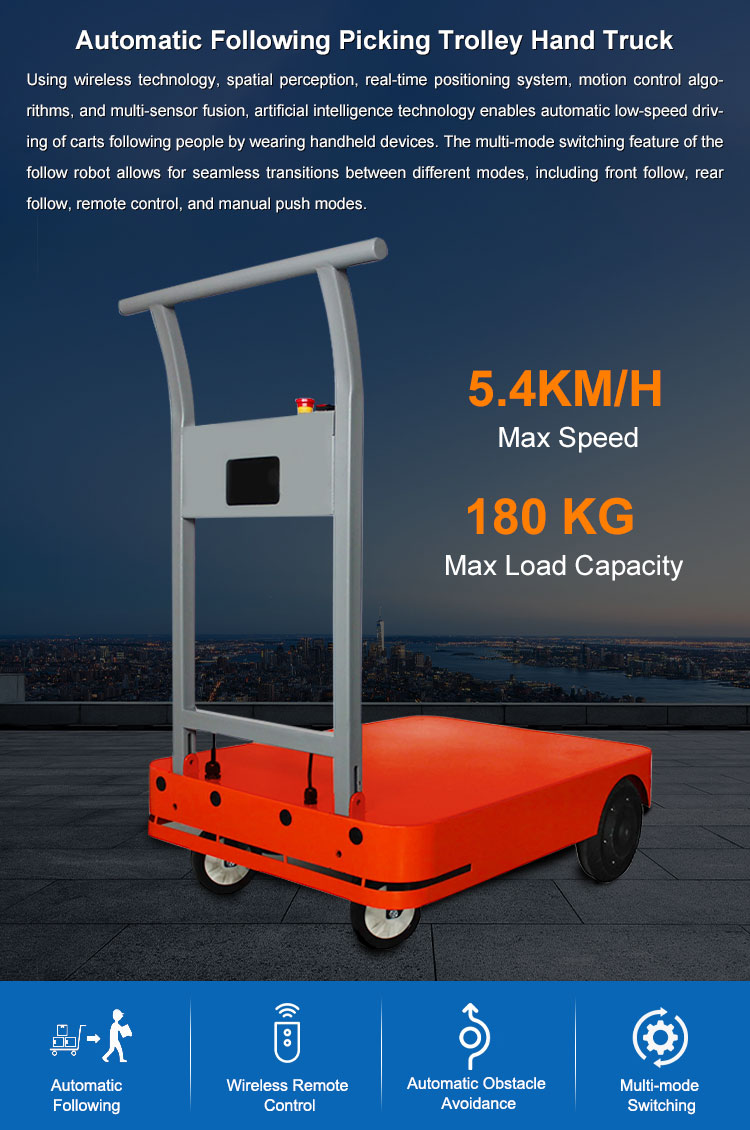 High-Efficiency Cost-Effective Warehouse Cargo Trolley Autonomous Vehicle Robot Delivery