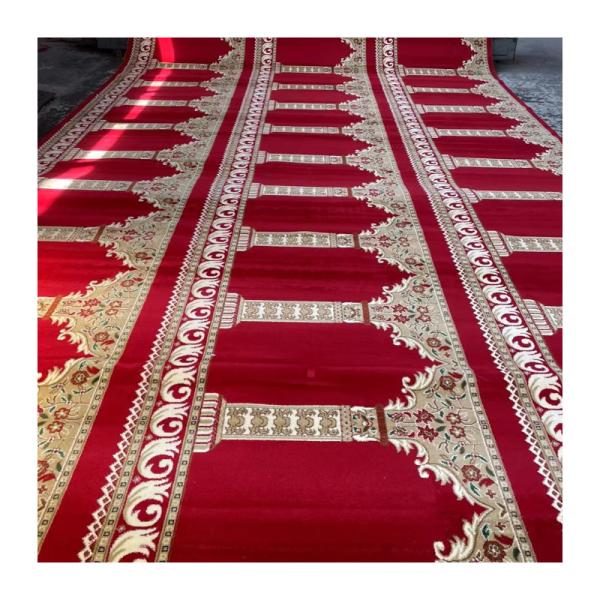 80% Wool 20% Nylon Machine Woven Carpet for Mosque Prayer Customized Patterns 4*25 Roll