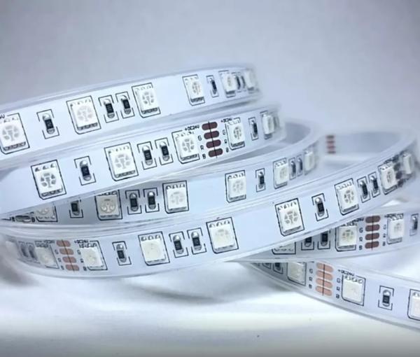 12w 12v 24v 10mm 60 Leds Rgb 5050 Smd Flexible Led Strip Light with and Multi Colors
