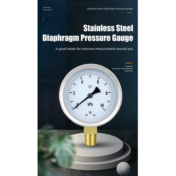 100mm Radial Connected Manometer for Precise Pressure Monitoring in Industrial Settings