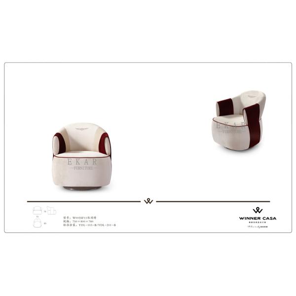 Modern Luxury Design Leather Living Room Leisure Arm Chair W005SF11