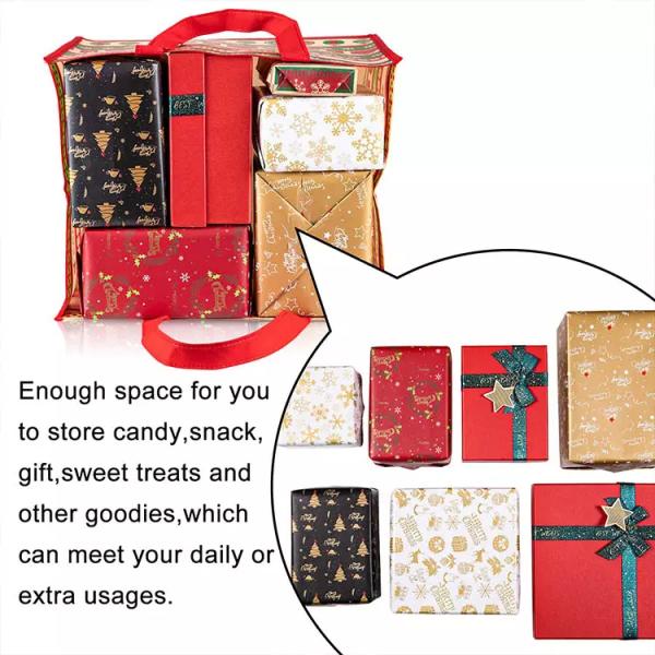 Не сплетенный ходя по магазинам многоразовый подарок кладет рождество в мешки не токсическое с ручками