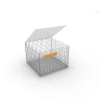 0.5x0.5 X el 1.0m galvanizó el acero Mesh Cage de Gabion del jardín 3m m