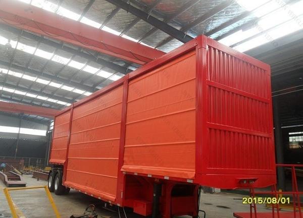 3 Axle Side Curtain Semi Trailer With 1840mm Tread And Wabco Relay Valve