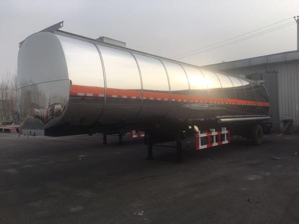 Edible Oil Aluminium Tanker Trailer 50 000 Liters Volume 24000kg Axle Load