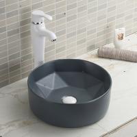 El fregadero redondo del negro del cuarto de baño rueda lavabo simple del buque de la instalación