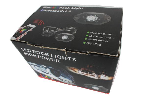 Multicolor CREE LED Light Pods RGB LED Rock Light Kit With Bluetooth 6000K