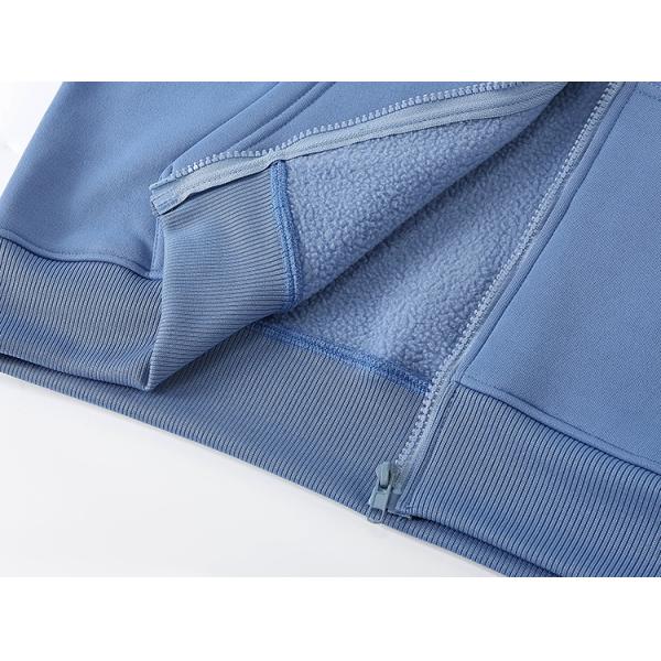 350g Cashmere Full Zipper Hooded Sweater Sports Casual Thickened Fitness Running