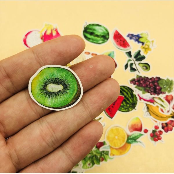 Vegetable Fruit Die Cut Kiss Cut Stickers Roll Pineapple Grape Pear Blueberry
