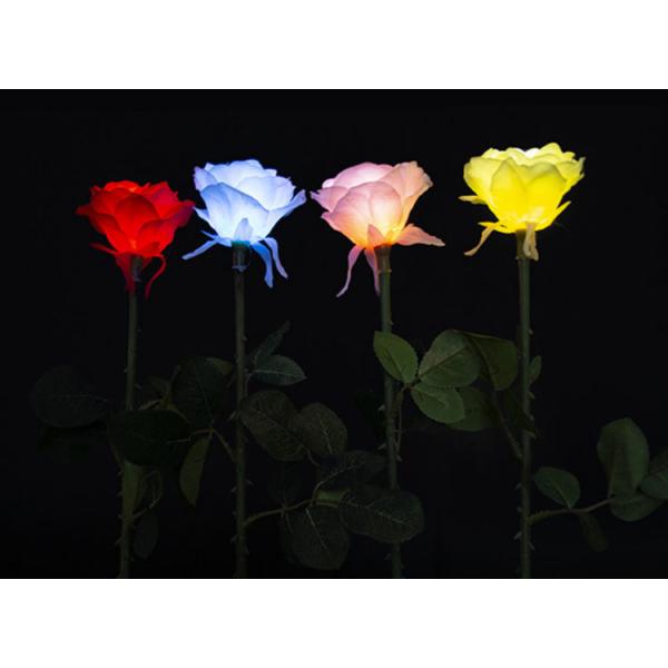 LED Silicone Rose Lights Lawn Simulation Flower Lamp Garden Courtyard Beautiful Display Bright Landscape Decorative