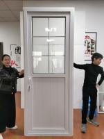 2.5mm Waterproof  PVC Hinged Door Tempered Glass Pvc Swing Door For Toilet