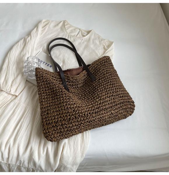 Crochet Raffia Tote Bag Kit Set For Beginners Beach Tote Bag For Women Beach Straw Handmade Bag Woven Rattan Bag For Women Raffia Yarn For Crocheting Raffia Paper Ribbons For Craft