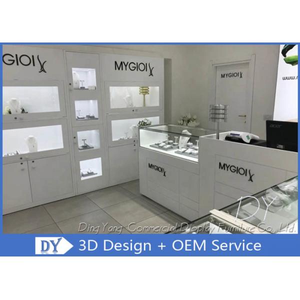 Cutom Attractive Jewelry Wall Display Cases / Retail Jewellery Display Cabinet