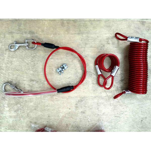 Retractable PVC Coated Dog Tie Out Cable with 12ft Length and Eco-Friendly Design