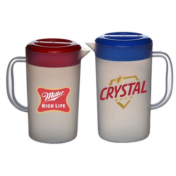 Large Capacity Plastic Beer Pitcher Heat Resistant Plastic Water Jug With Lid 70oz