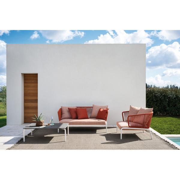 Mail Packing Custom Garden Outdoor Furniture Couch with Rotten Rope Luxury Exterior Sofa