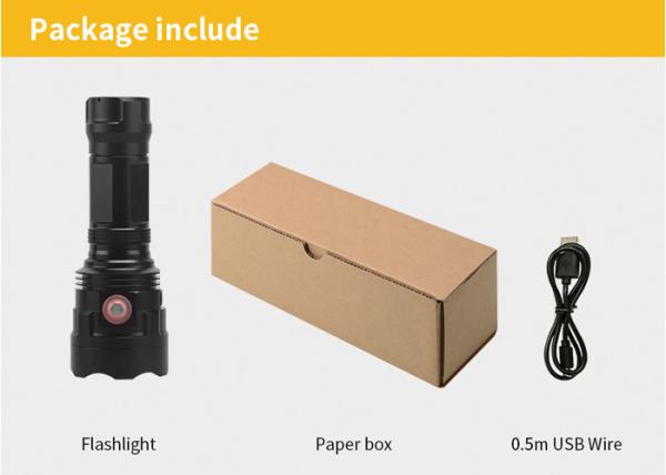 Black T6 Ultra Bright LED Flashlight Electric Torch Aluminium Alloy 6 Switch Mode