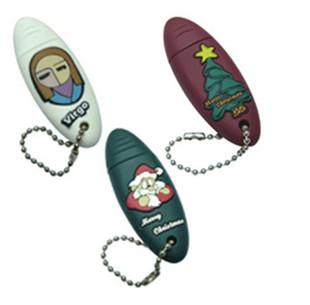 O flash bonito de USB conduz a movimentação do usb da porta-chaves dos desenhos animados