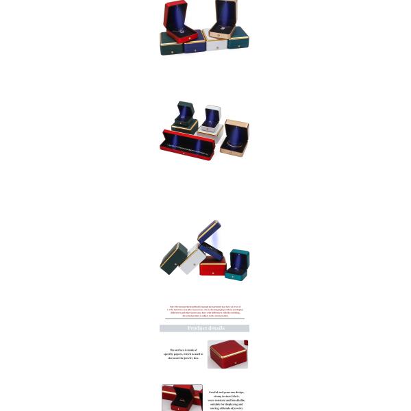 Organizador de caja de joyería de oro con adornos LED personalizado para brazalete collar de pendientes anillo