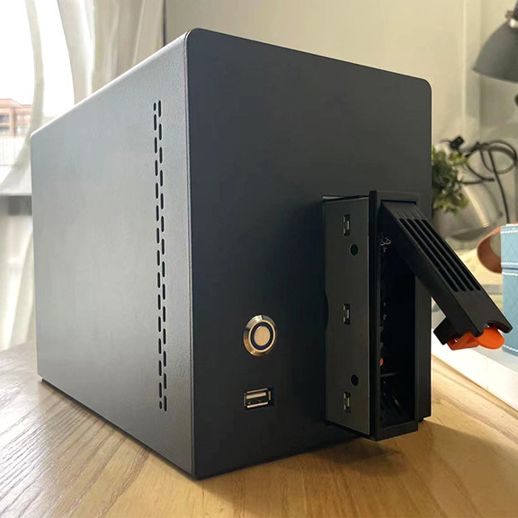 Оборудование NAS Storage Сервер Шасси Домашнее 2 Bay Компьютерный корпус Алюминиевая сплав панель