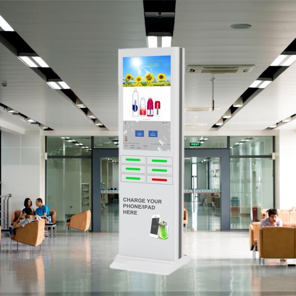 42 Inch Touch Screen Cell Phone Charging Stations , Mobile Phone Charging Kiosk