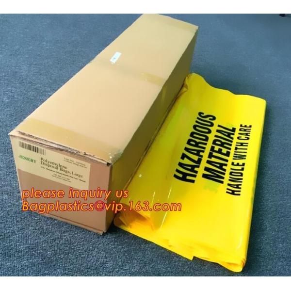 PE asbestos waste bags, Disposal Plastic Bag for Construction Waste, rubbish bag for asbestos fibers, bagplastics, bagea