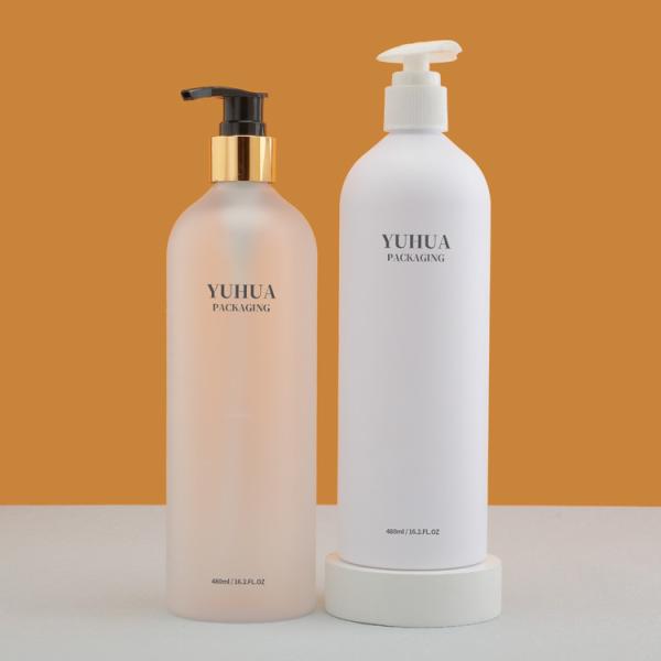 480ml Empty Plastic Shampoo Bottle Personal Care Recycled PET Pump Lotion Bottle