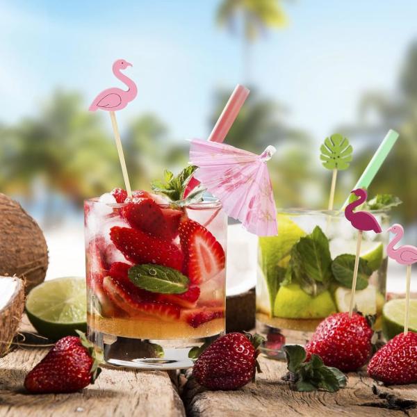 Style Straight Bamboo Fruit Fork BBQ Bamboo Long Flat Skewer Bamboo Kebab Fruit Stick