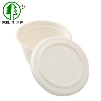 Copos descartáveis biodegradáveis e placas do copo Compostable branco do casamento da louça da fibra do bagaço