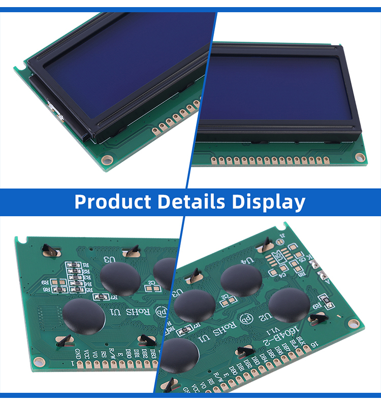 European Blue Film White Letters 1604B-2 Character LCD Screen LCD Industrial Computer LCD Screen