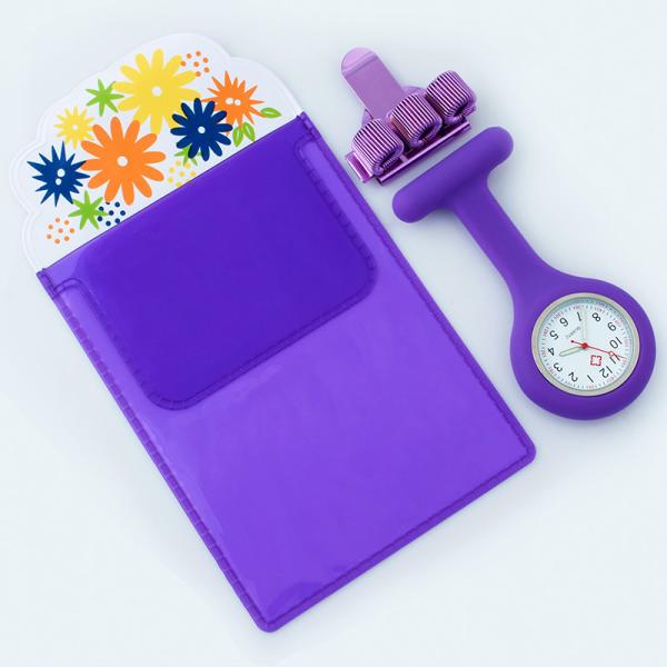 Pen-bag Silicone Brooch Nurse Watch Fob Watch Nursing Gift Quartz Pen Clips 4 color Penholder Doctors Nurses Dedicated P